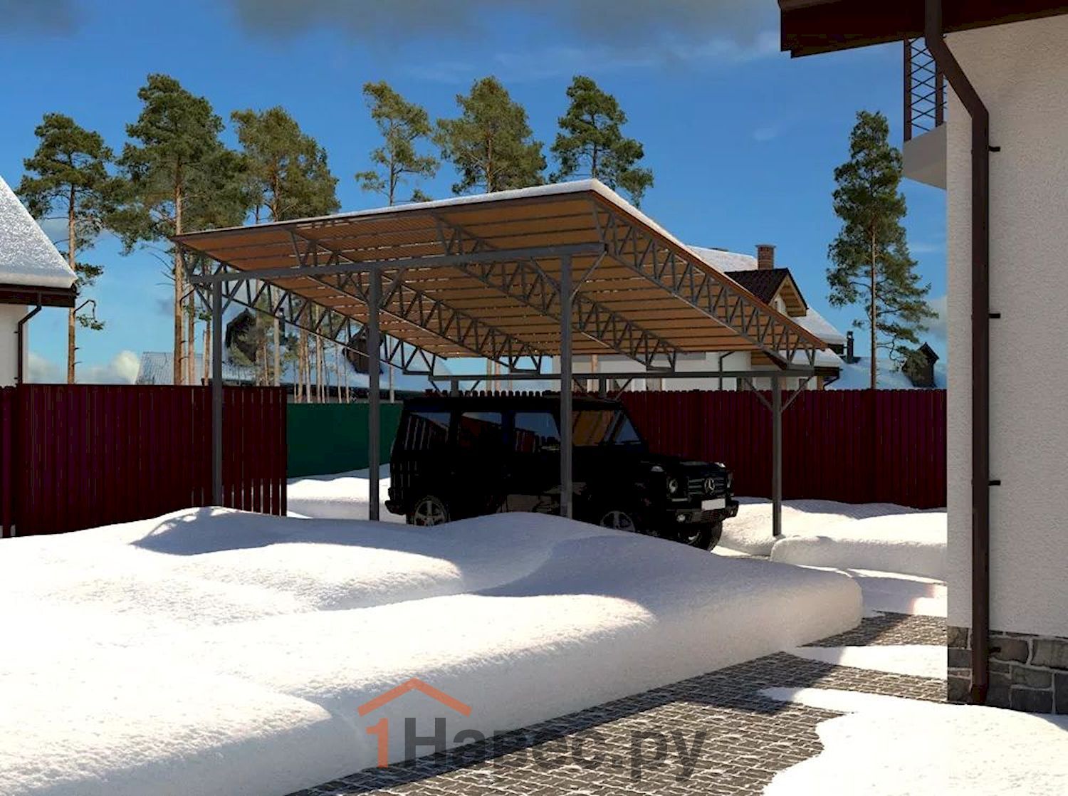 Навес из поликарбоната